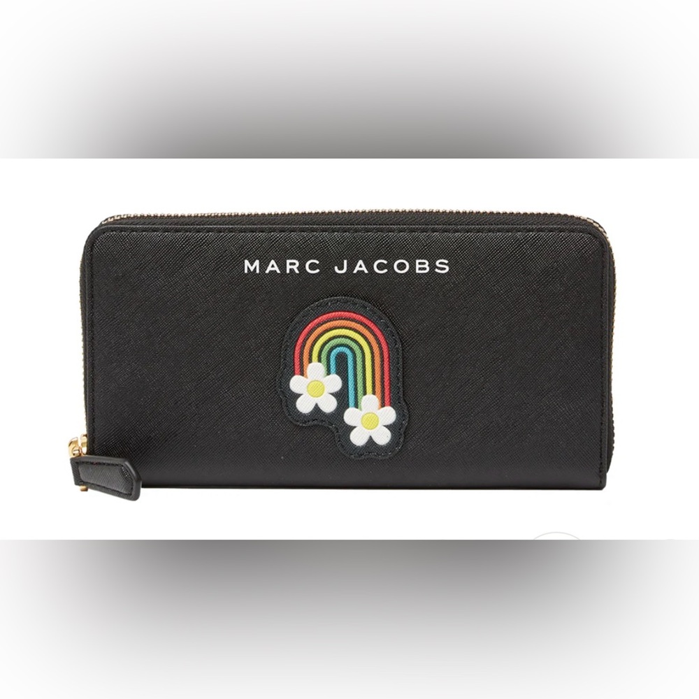 Marc Jacobs Rainbow Standard Continental Wallet in Black Multi
